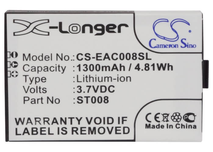 3.7V, 1300mAh, Li-ion Battery fits Emporia, Dual-sim, 4.81Wh