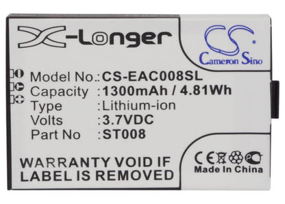 3.7V, 1300mAh, Li-ion Battery fits Emporia, Dual-sim, 4.81Wh