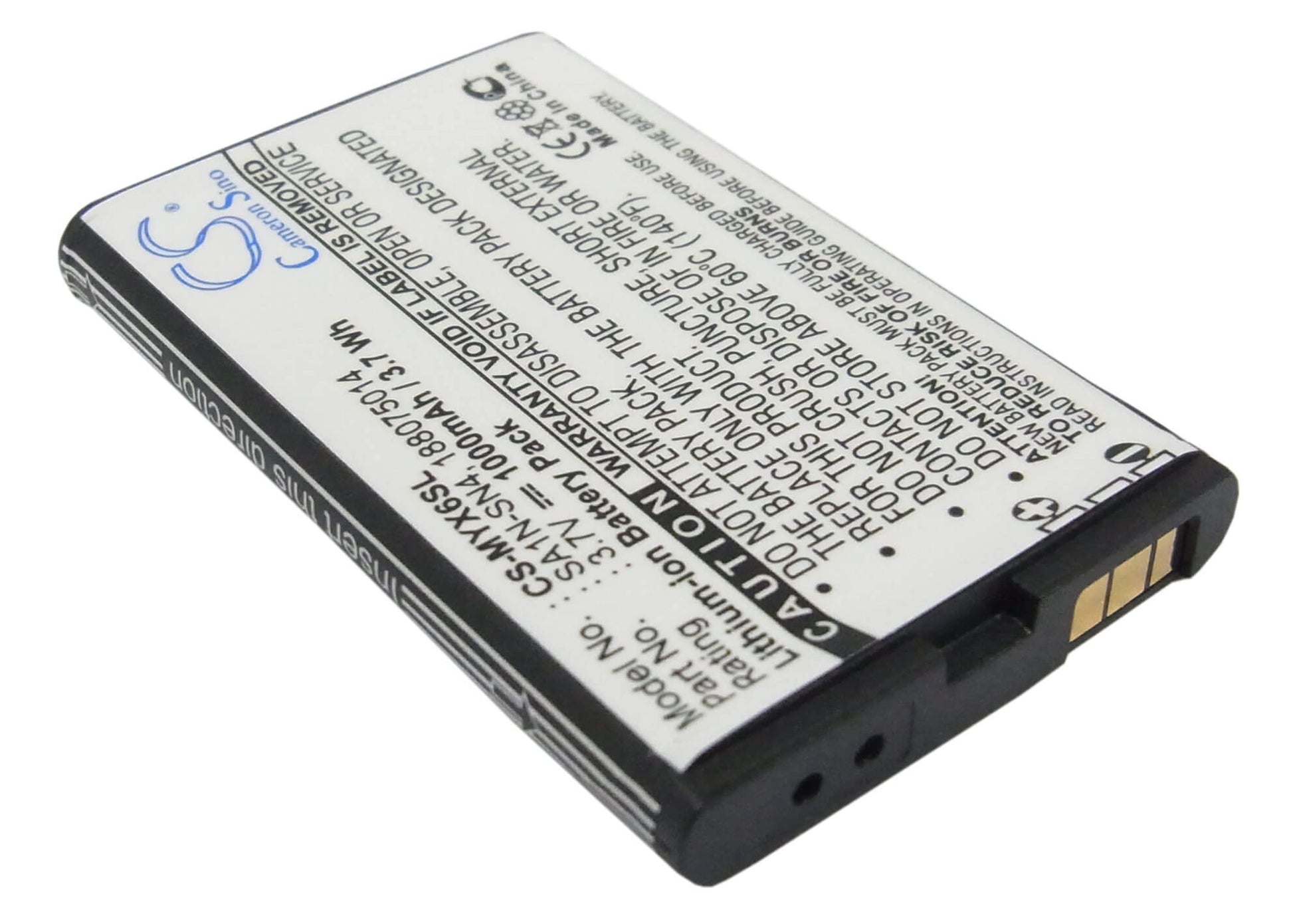 3.7V, 1000mAh, Li-ion Battery fits Sagem, Myv65, Myv-65, 3.7Wh