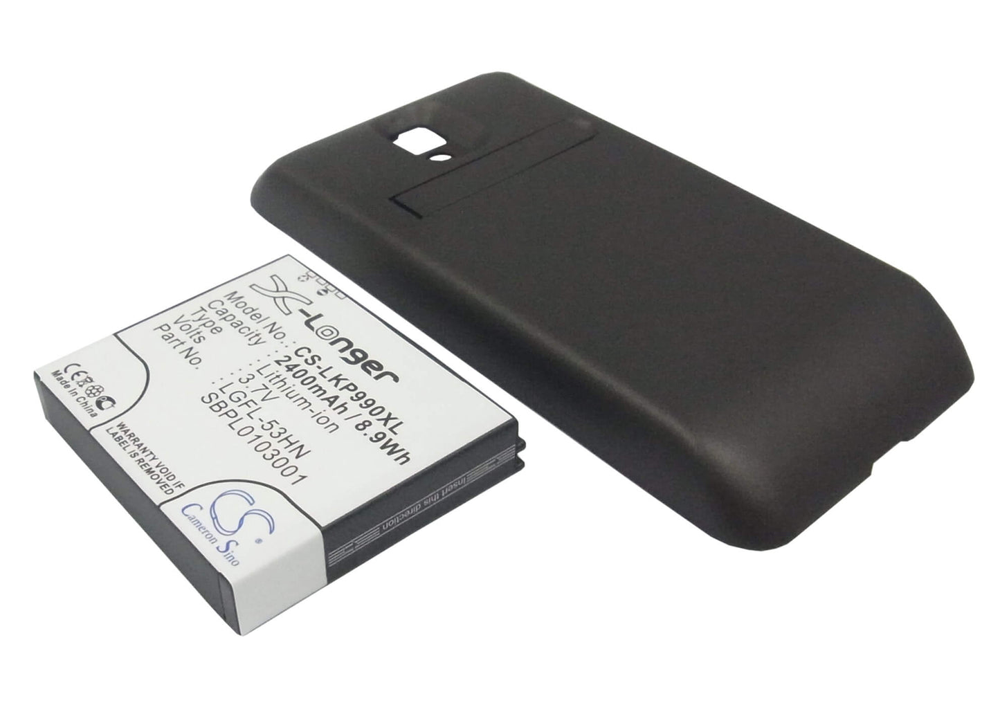 3.7V, 2400mAh, Li-ion Battery fits Lg, Optimus 2x, Optimus Speed, 8.88Wh