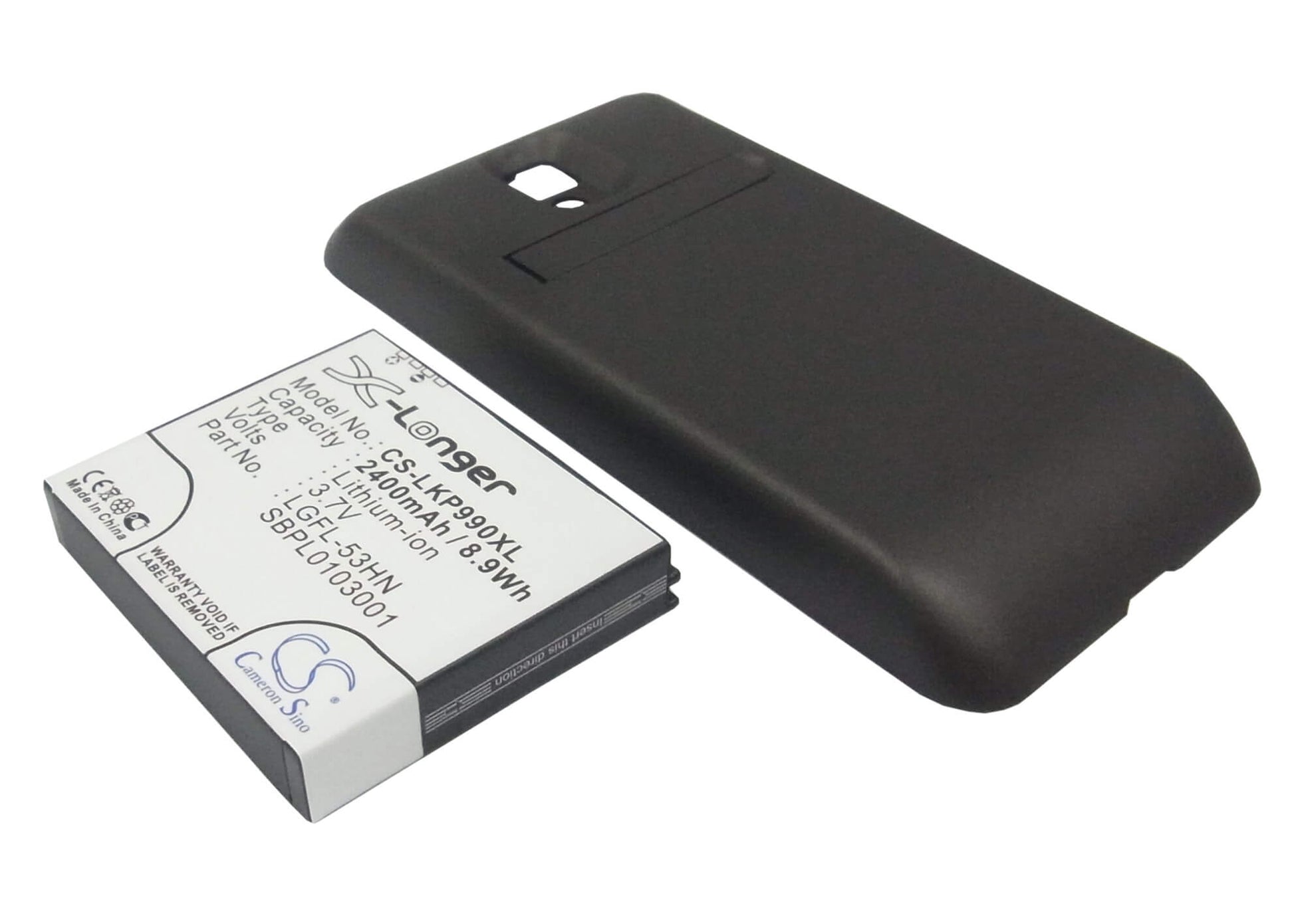 3.7V, 2400mAh, Li-ion Battery fits Lg, Optimus 2x, Optimus Speed, 8.88Wh