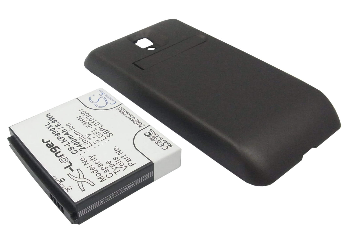 3.7V, 2400mAh, Li-ion Battery fits Lg, Optimus 2x, Optimus Speed, 8.88Wh