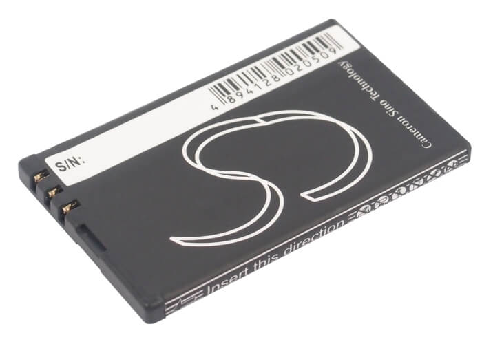 3.7V, 820mAh, Li-ion Battery fits Nokia, 5310, 6600 Fold, 3.034Wh