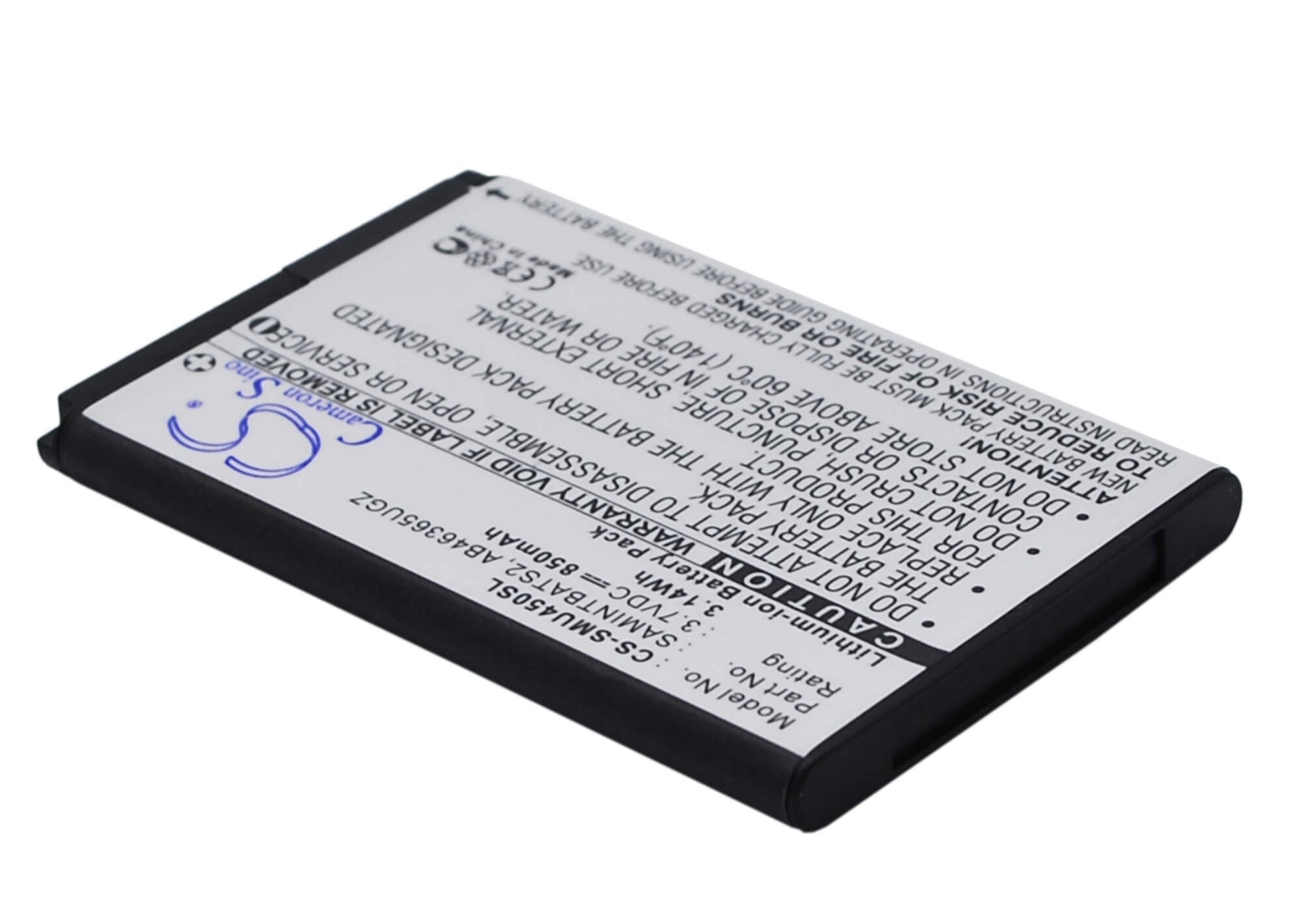 3.7V, 850mAh, Li-ion Battery fits Samsung, Doubletake, Glyde 2, 3.145Wh