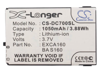 3.7V, 1050mAh, Li-ion Battery fits Dopod, C720, C720w, 3.885Wh