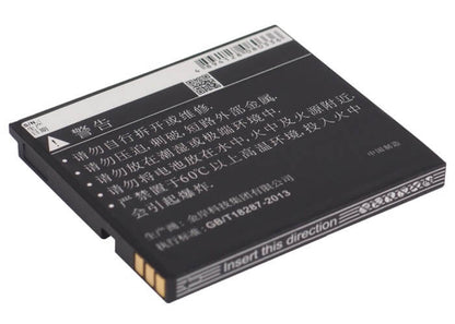 3.7V, 1300mAh, Li-ion Battery fits Gsmart, Gs202, 4.81Wh