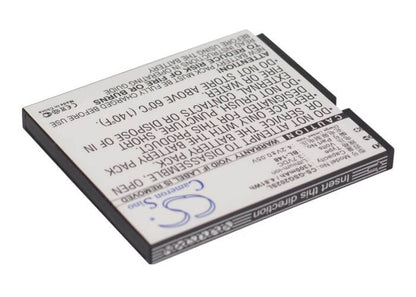 3.7V, 1300mAh, Li-ion Battery fits Gigabyte, Gsmart Gs202, 4.81Wh