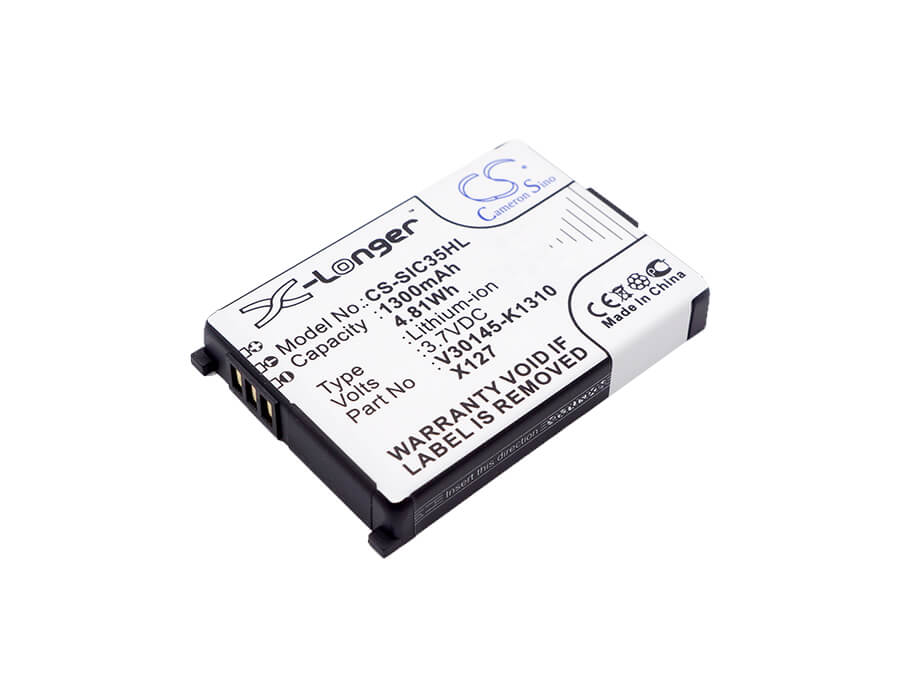 3.7V, 1300mAh, Li-ion Battery fits Siemens, 3506, 3508, 4.81Wh