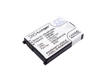 3.7V, 1300mAh, Li-ion Battery fits Siemens, 3506, 3508, 4.81Wh