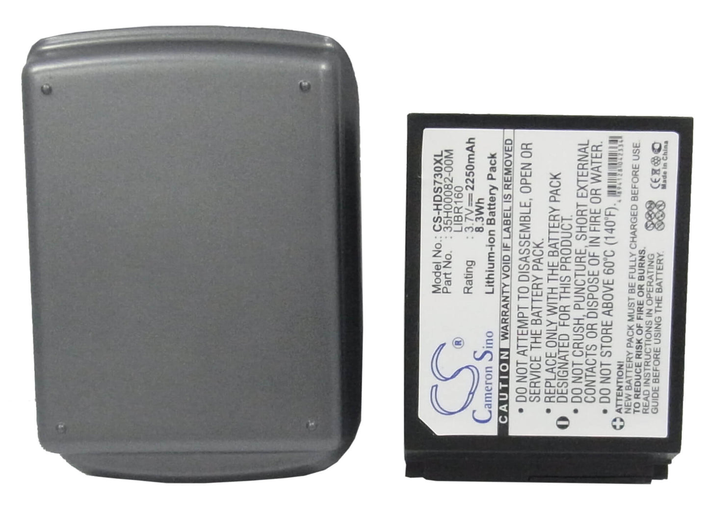 3.7V, 2250mAh, Li-ion Battery fits Htc, S730, 8.325Wh
