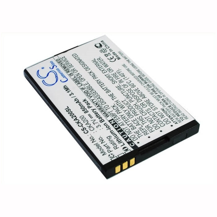 3.7V, 850mAh, Li-ion Battery fits Cricket, A200, A300, 3.145Wh
