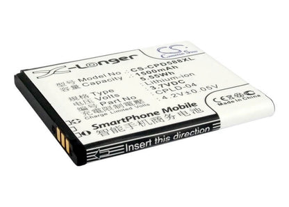 3.7V, 1500mAh, Li-ion Battery fits Coolpad, 5880, 5.55Wh