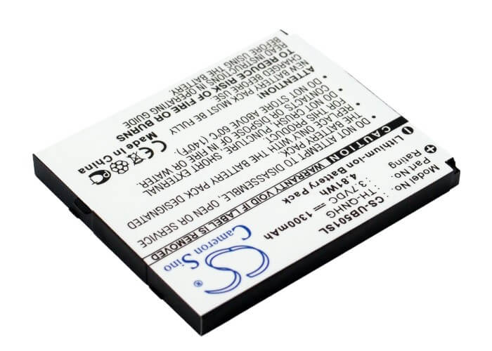 3.7V, 1300mAh, Li-ion Battery fits Mwg, Ubiquio 501, 4.81Wh