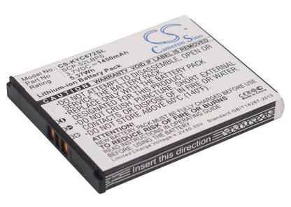 3.7V, 1450mAh, Li-ion Battery fits Kyocera, C6522, C6522n, 5.365Wh