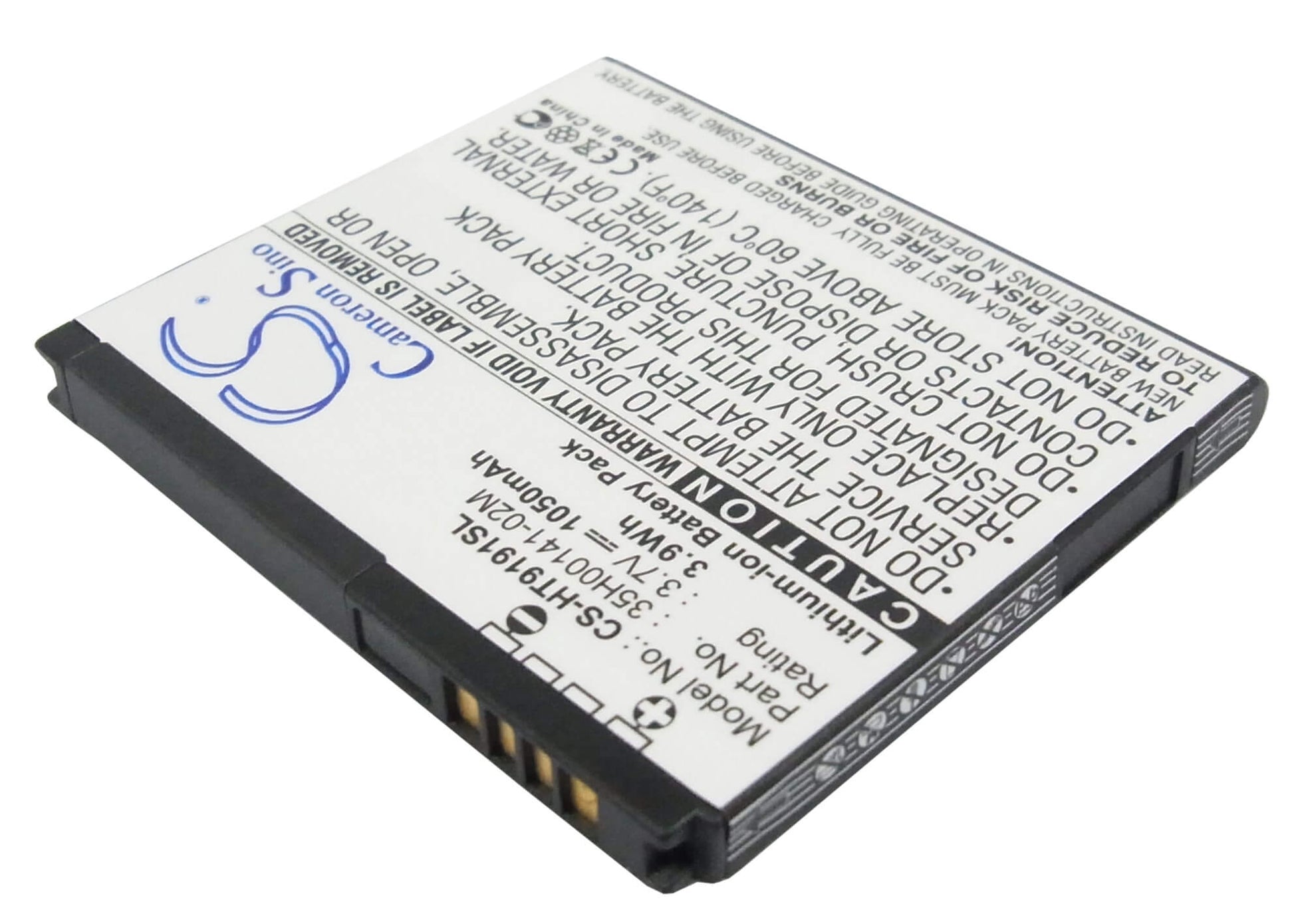 3.7V, 1050mAh, Li-ion Battery fits Htc, 7 Surround, A9191, 3.885Wh