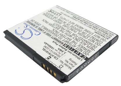 3.7V, 1050mAh, Li-ion Battery fits T-mobile, Mytouch Hd, Pd98120, 3.885Wh