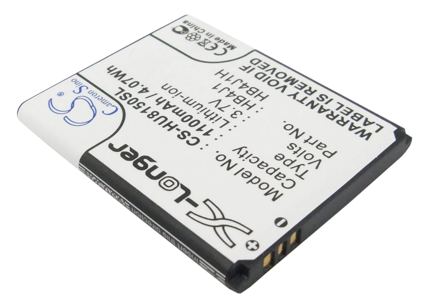 3.7V, 1100mAh, Li-ion Battery fits Metropcs, Hwm835-r, 4.07Wh