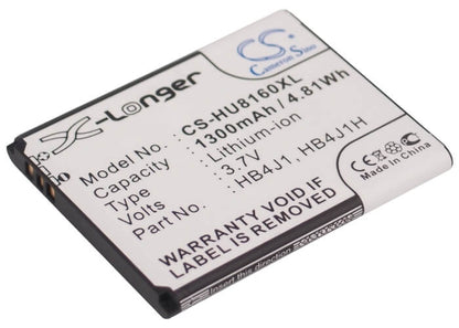 3.7V, 1300mAh, Li-ion Battery fits T-mobile, Deos X1, Gagai, 4.81Wh