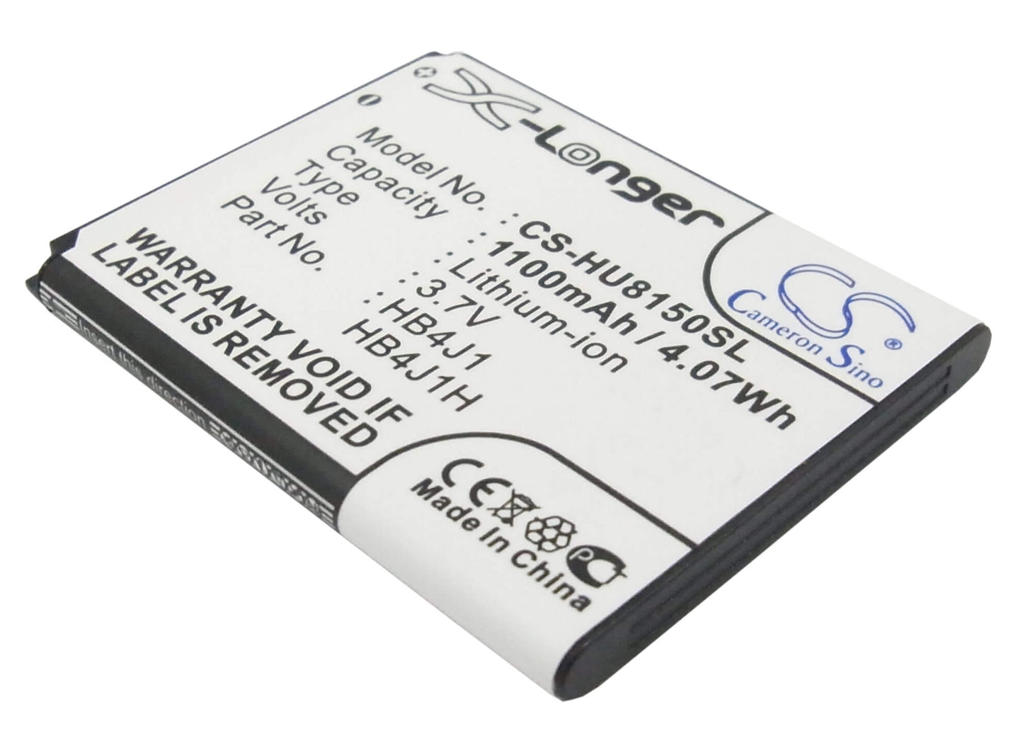3.7V, 1100mAh, Li-ion Battery fits Sfr, Starshine, 4.07Wh