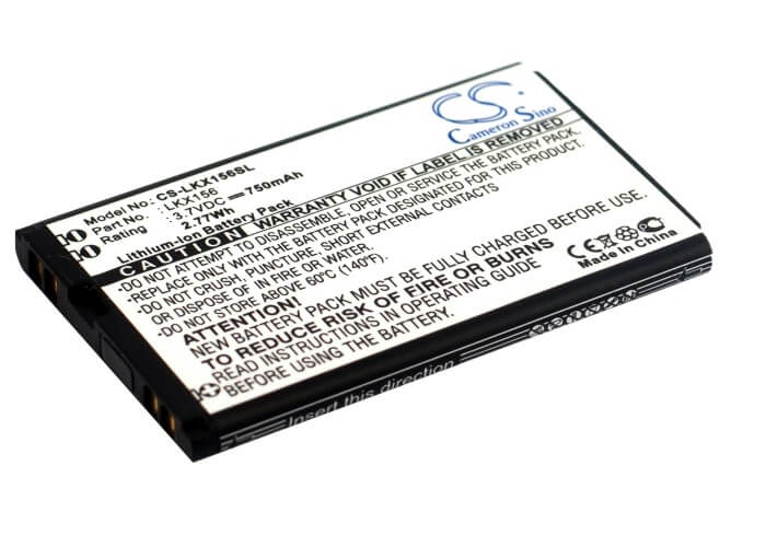 3.7V, 750mAh, Li-ion Battery fits Lg, C600, Kx126, 2.775Wh