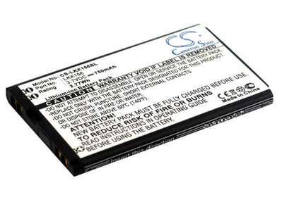 3.7V, 750mAh, Li-ion Battery fits Lg, C600, Kx126, 2.775Wh