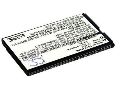 3.7V, 750mAh, Li-ion Battery fits Lg, C600, Kx126, 2.775Wh