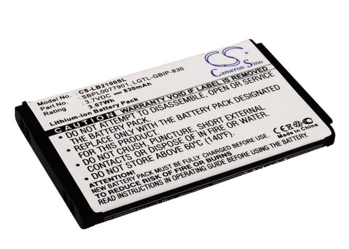 3.7V, 830mAh, Li-ion Battery fits Lg, B2000, B2050, 3.071Wh