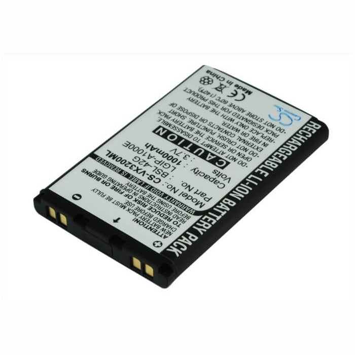 3.7V, 1000mAh, Li-ion Battery fits Lg, Ax245, Ax-245, 3.7Wh