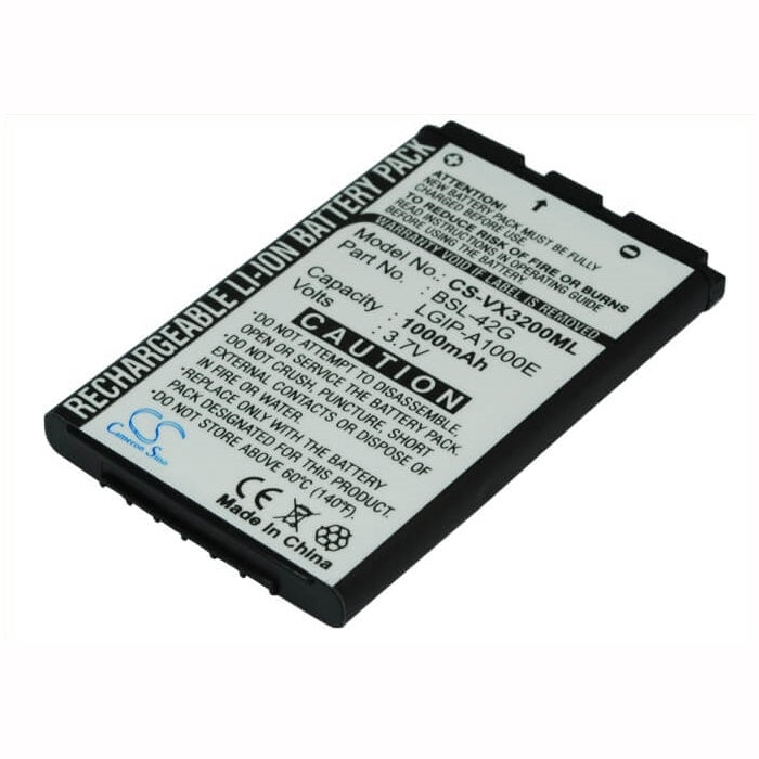 3.7V, 1000mAh, Li-ion Battery fits Lg, Ax245, Ax-245, 3.7Wh