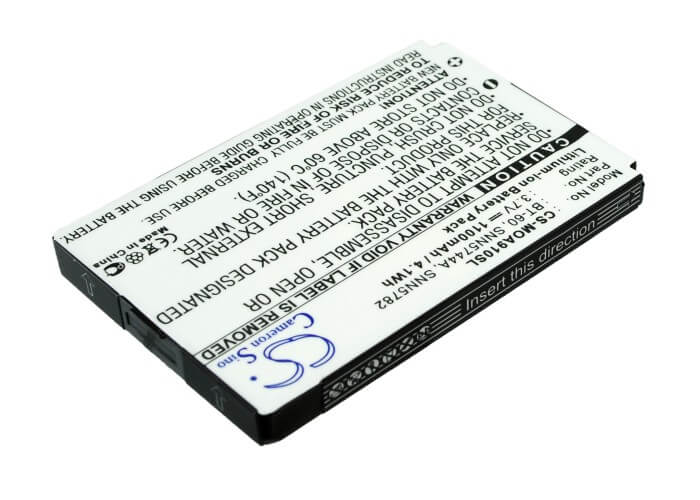 3.7V, 1100mAh, Li-ion Battery fits Motorola, A910, C980, 4.07Wh