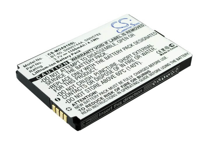3.7V, 1100mAh, Li-ion Battery fits Motorola, A910, C980, 4.07Wh