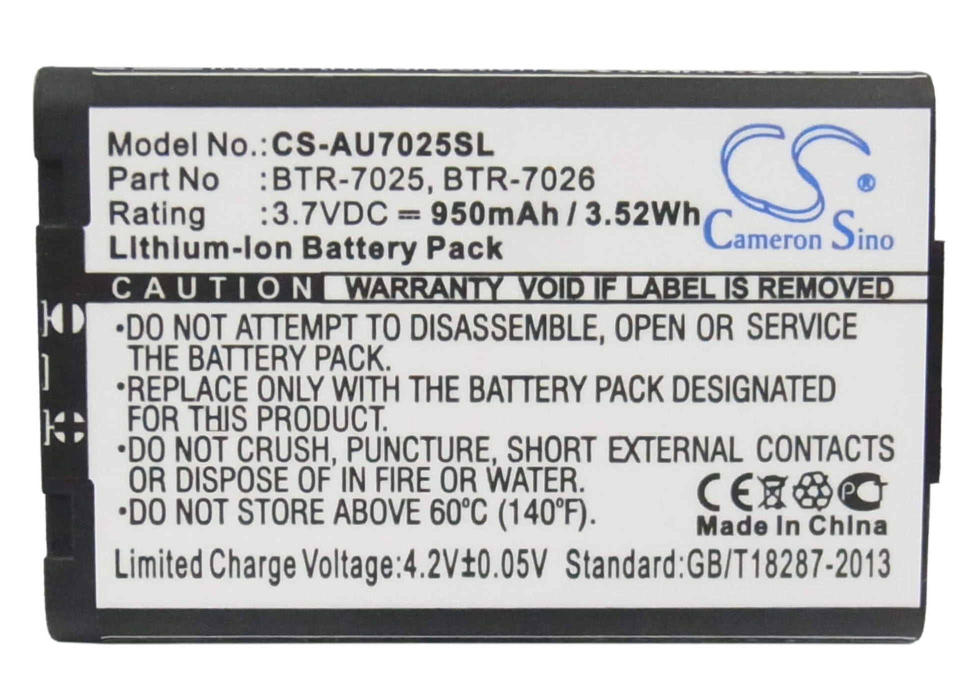 3.7V, 950mAh, Li-ion Battery fits Sprint, Cdm-120, Cdm120sp, 3.515Wh