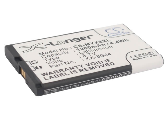 3.7V, 1200mAh, Li-ion Battery fits Sagem, Myx8, Myx-8, 4.44Wh