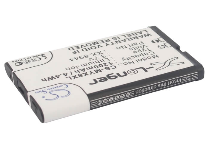 3.7V, 1200mAh, Li-ion Battery fits Sagem, Myx8, Myx-8, 4.44Wh