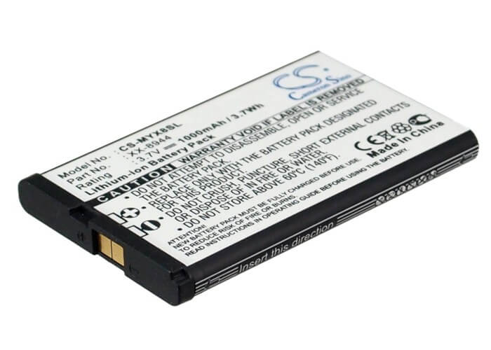 3.7V, 1000mAh, Li-ion Battery fits Sagem, Myx8, Myx-8, 3.7Wh