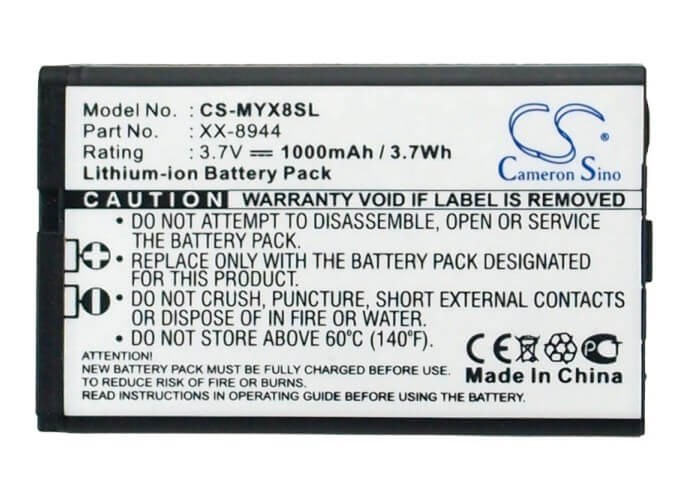 3.7V, 1000mAh, Li-ion Battery fits Sagem, Myx8, Myx-8, 3.7Wh