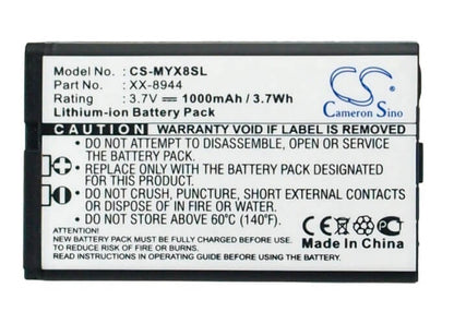 3.7V, 1000mAh, Li-ion Battery fits Sagem, Myx8, Myx-8, 3.7Wh