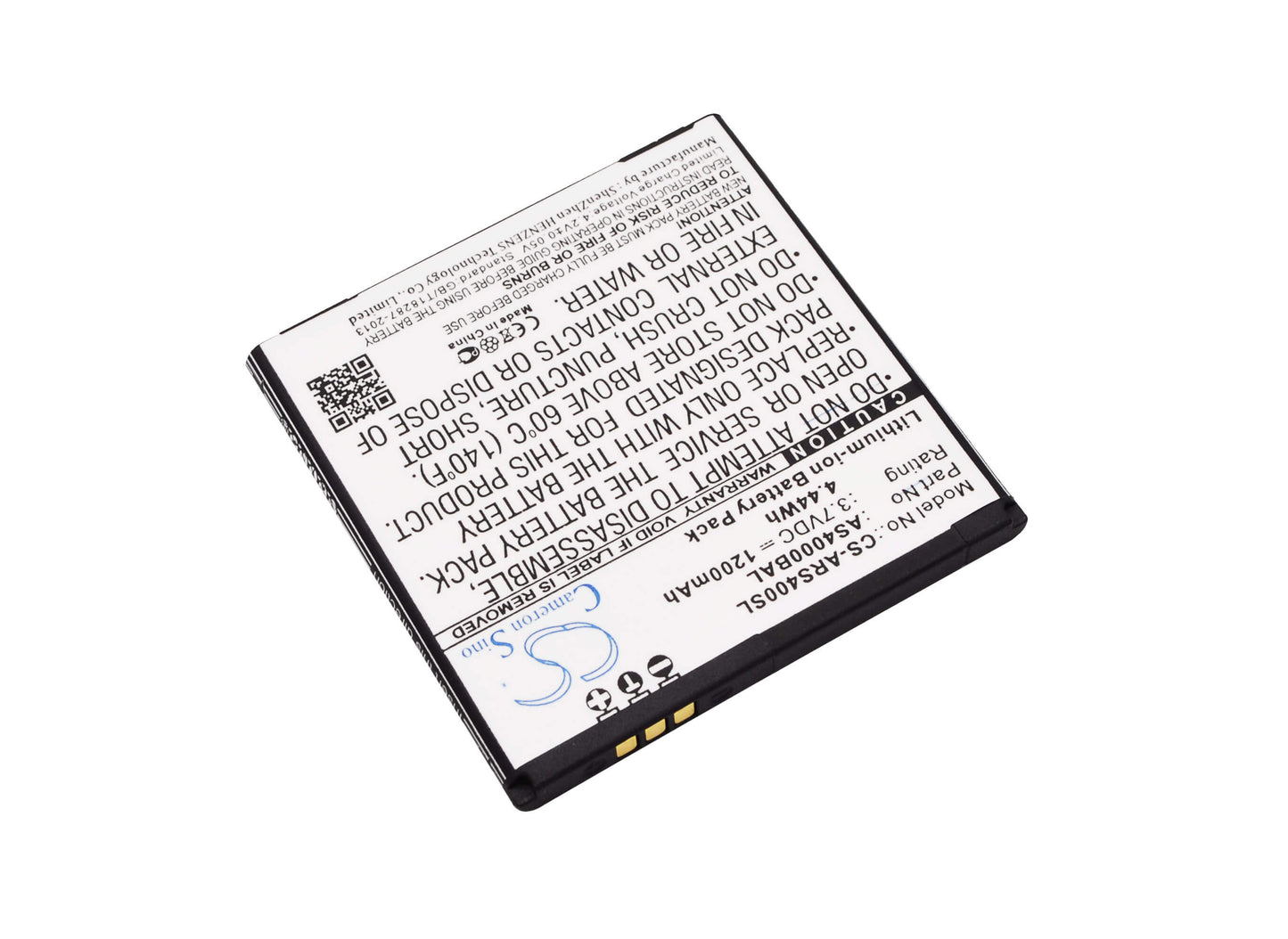 3.7V, 1200mAh, Li-ion Battery fits Aligator, S4000, S4000 Dou, 4.44Wh