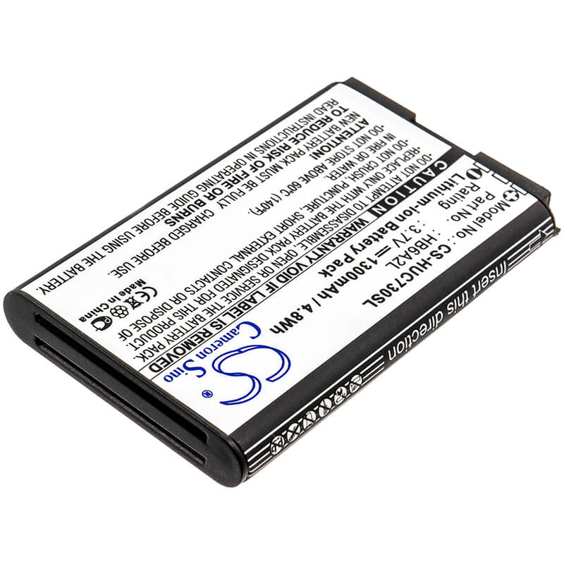 3.7V, 1300mAh, Li-ion Battery fits Huawei, C2822, C2823, 4.81Wh