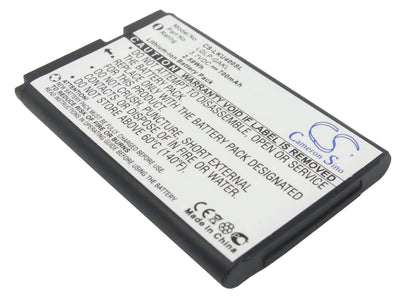 3.7V, 700mAh, Li-ion Battery fits Lg, U400, 2.59Wh