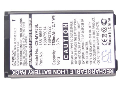 3.7V, 750mAh, Li-ion Battery fits Swisscom, Comfort Vs1, Comfort Vs2, 2.775Wh