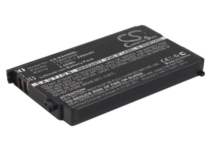 3.7V, 800mAh, Li-ion Battery fits Kyocera, Kx1, Kx1i, 2.96Wh
