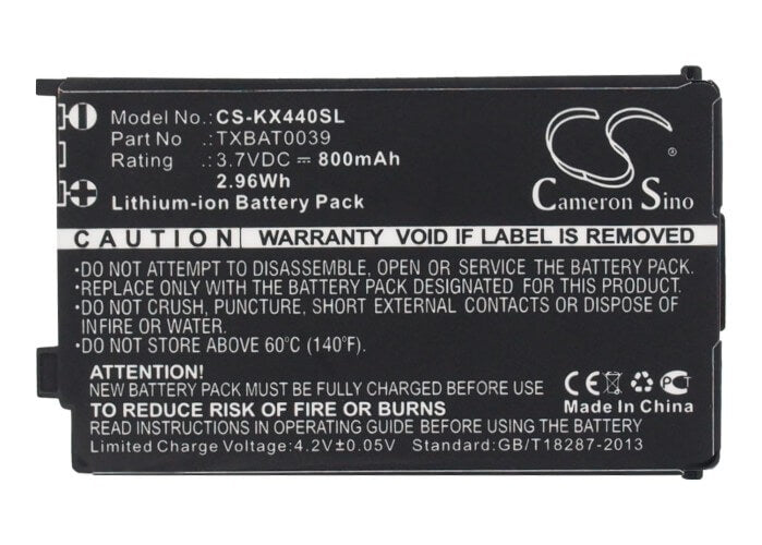 3.7V, 800mAh, Li-ion Battery fits Kyocera, Kx1, Kx1i, 2.96Wh