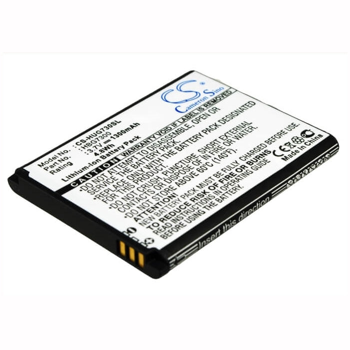 3.7V, 1300mAh, Li-ion Battery fits T-mobile, Energy, 4.81Wh