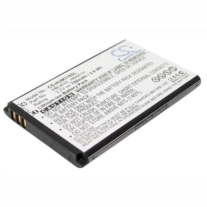 3.7V, 700mAh, Li-ion Battery fits At&t, Gophone U2800a, U2800a, 2.59Wh