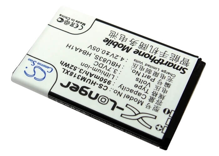 3.7V, 950mAh, Li-ion Battery fits At&t, Gophone U2800a, U2800a, 3.515Wh