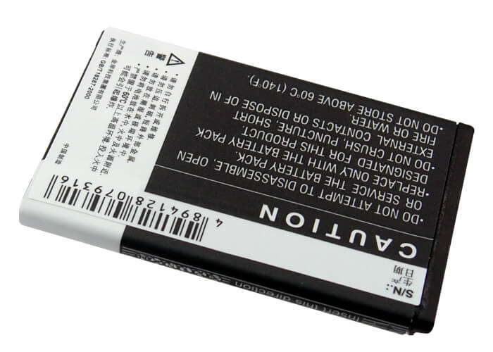 3.7V, 950mAh, Li-ion Battery fits At&t, Gophone U2800a, U2800a, 3.515Wh