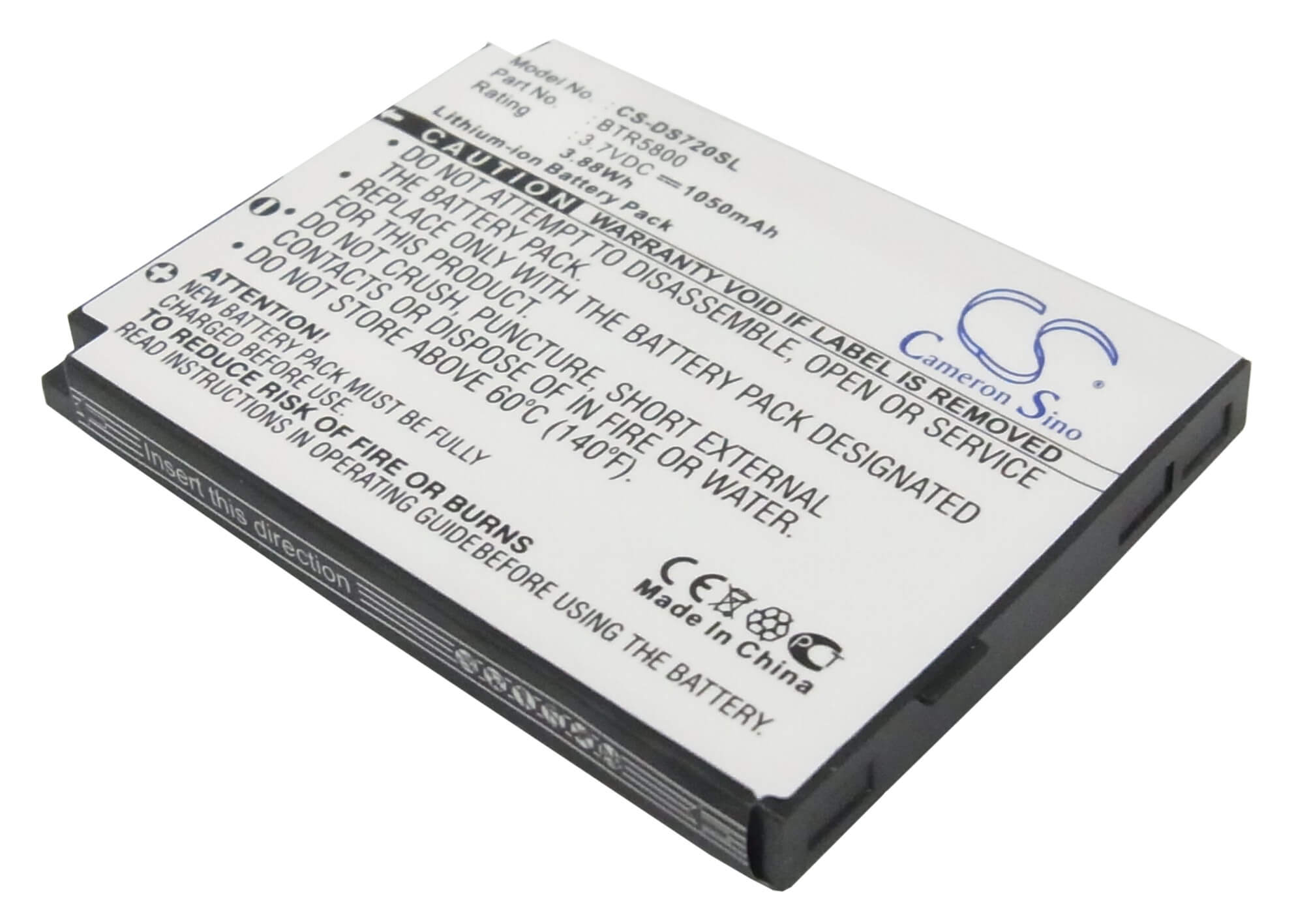 3.7V, 1050mAh, Li-ion Battery fits Utstarcom, Smt5800, 3.885Wh