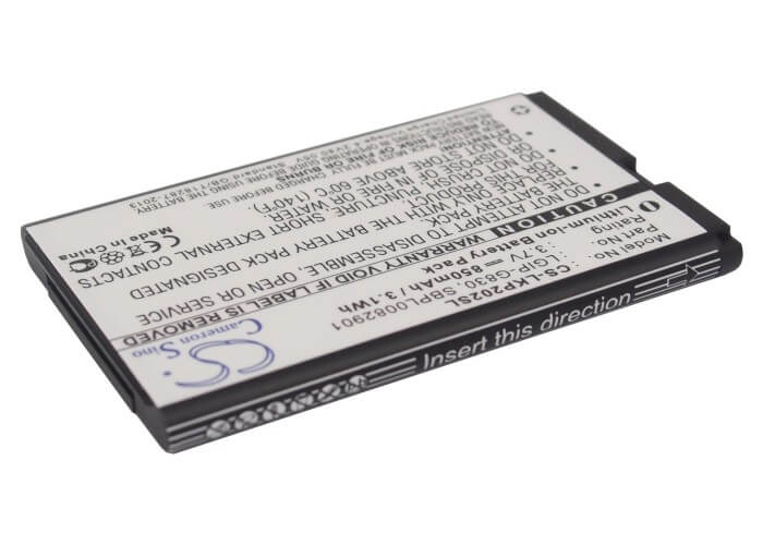 3.7V, 850mAh, Li-ion Battery fits Lg, Kg120, Kg202, 3.145Wh