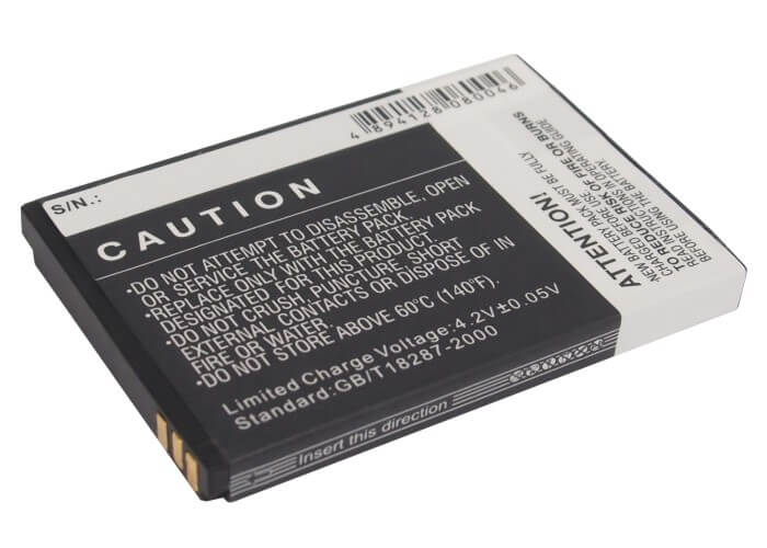 3.7V, 1000mAh, Li-ion Battery fits Bea-fon, S10, 3.7Wh